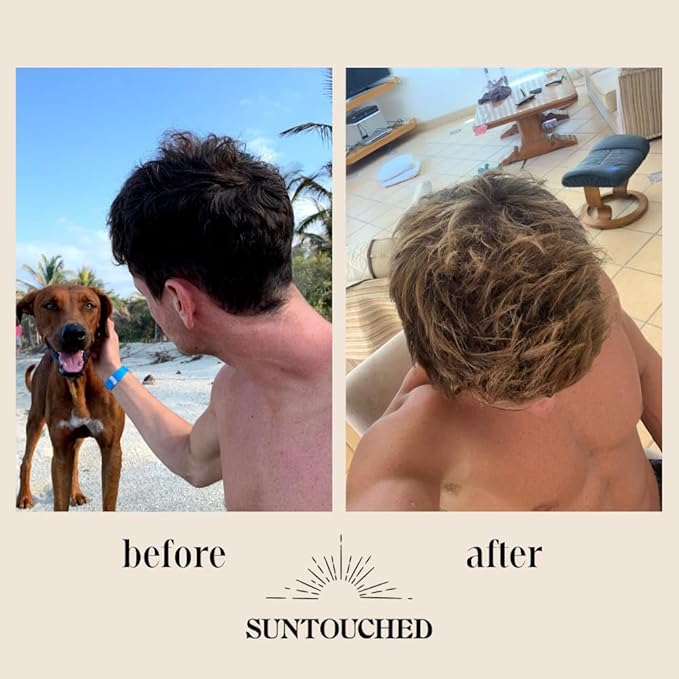 Suntouched Sun Hair Lightener for Dark Hair - Citrus & Chamomile Lightening Spray for Brunette Highlights - Vegan, Cruelty Free, Paraben Free, Ammonia Free, Bleach Free, 3.38 FL Oz Spray