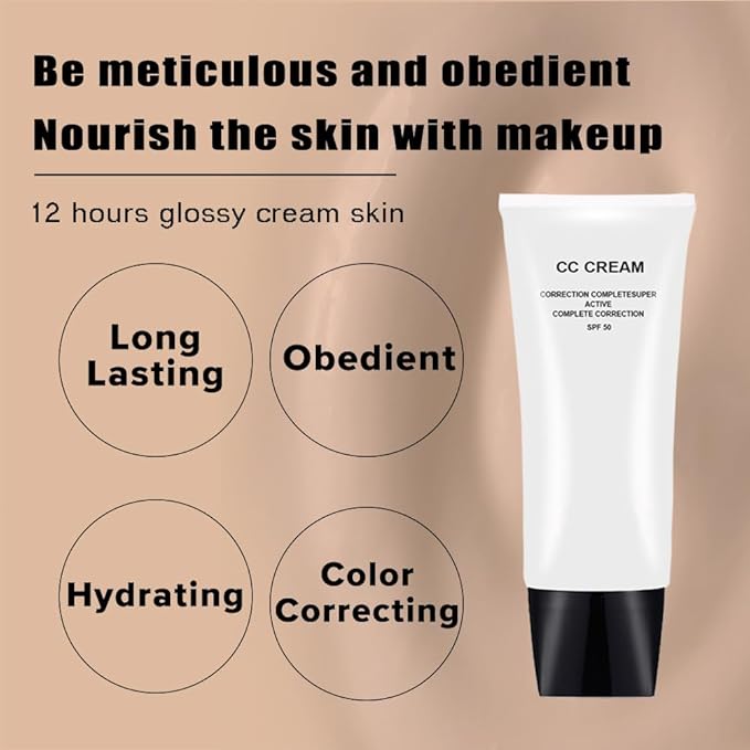 CC Cream with SPF 50, Complete Correction Super Active for Older Women, 30ml (Natural, 2Pcs)