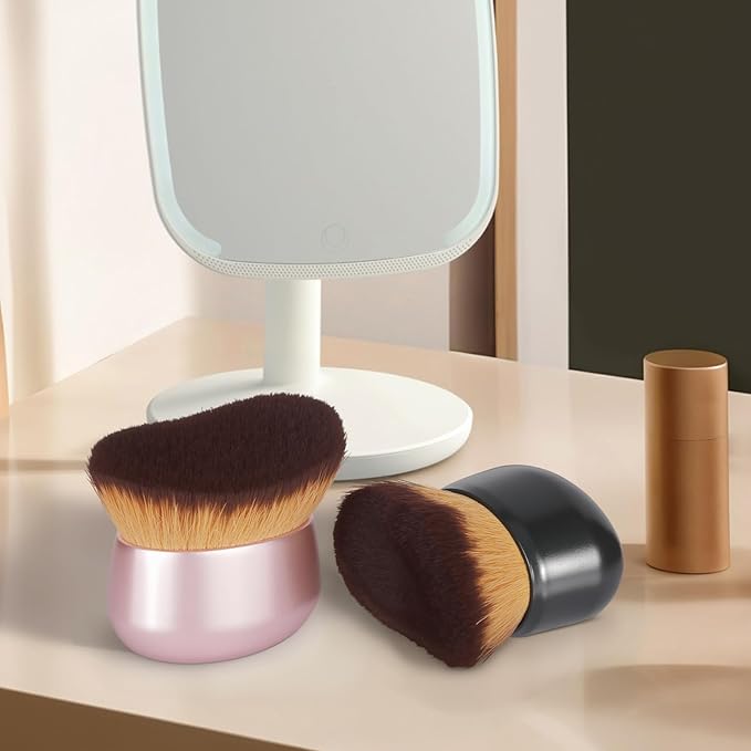 Extra Large Makeup Brush & Self Tanning Brush For Self Tanner，For Foundation，Arms And Legs makeup&Bronzer Blend, Body Makeup,Face&Back Makeup - Easy Use, Wet/Dry Use- Pink Rose Gold