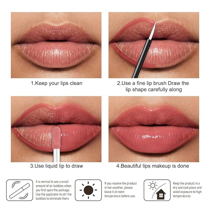 Kaely Longwear Shine Lipstick for Women, Highly Pigmented Liquid Lip Color Makeup, Non-Transfer Lip Gloss Stain Waterproof Smudge Proof 24 Hour, Glossy Finish, Vegan & Cruelty-free, 11 PEACHY