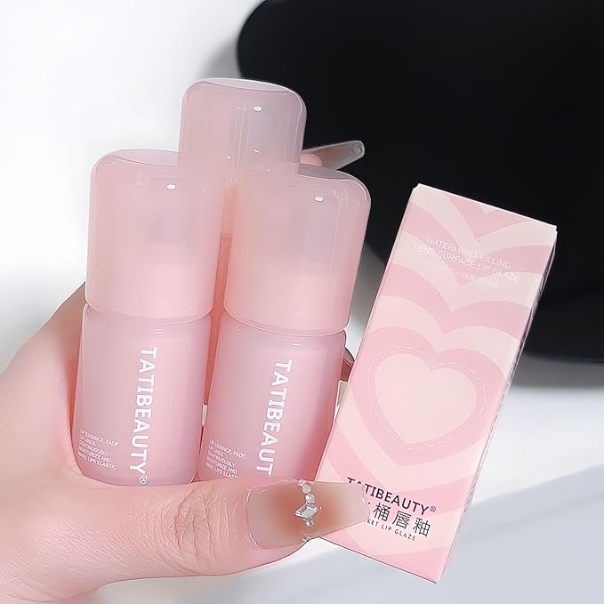 Petansy Hydrating Lip Gloss,4 Colors Plumping and Moisturizing Glaze Tint, Water Mirror Liquid Lipstick, Long-lasting Highly-Pigmented Korean Lip Glaze Natural Lip Makeup