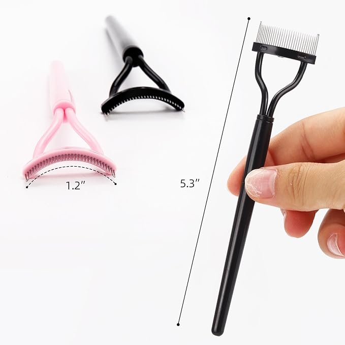 2 Pcs Eyelash Separator Tool Mascara Brushes Eyelash Comb Separator Definer Lash Comb for Combing, Separating Lashes