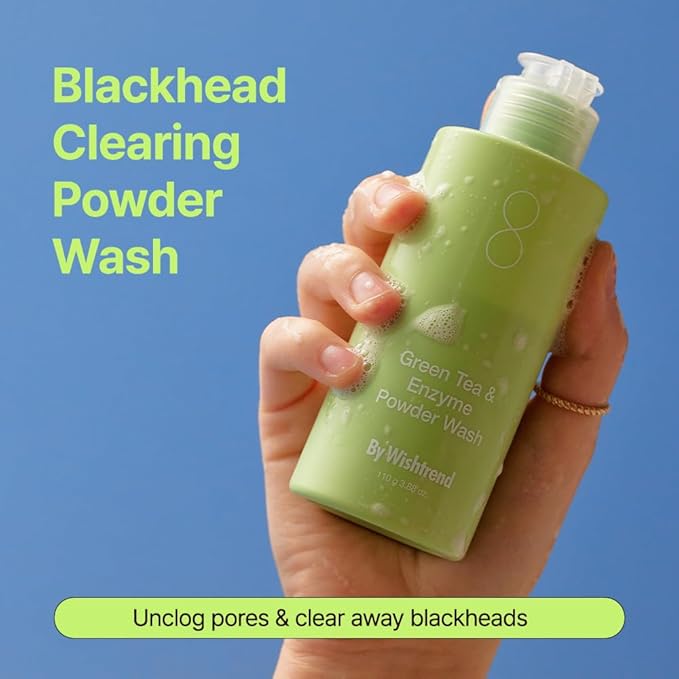BY WISHTREND Green Tea & Enzyme Powder Wash, 3.88 oz