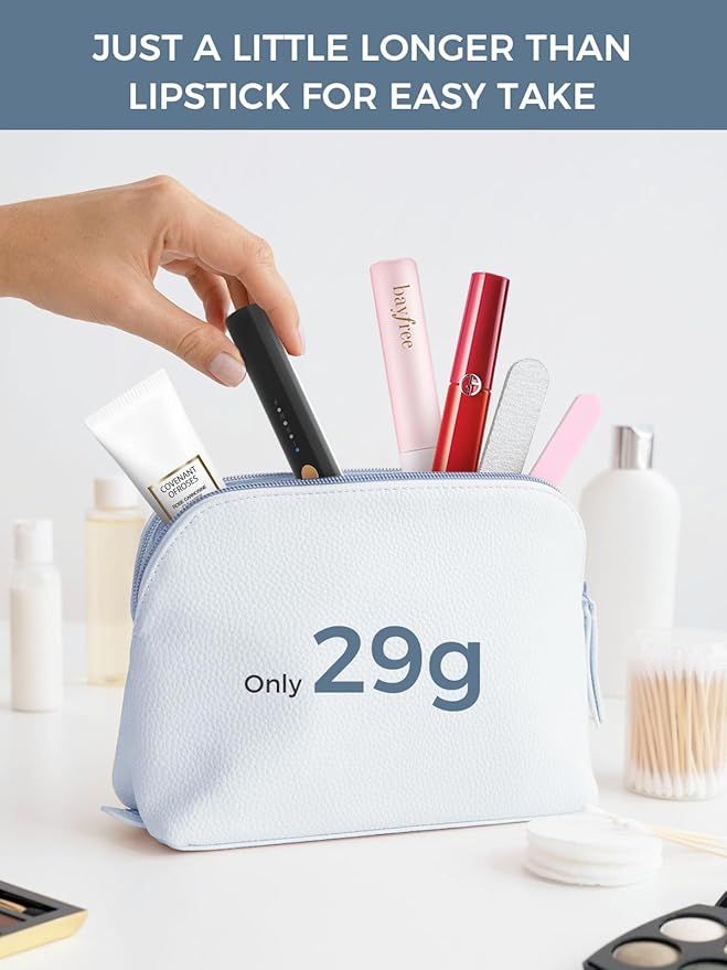 Smiling Shark Heated Eyelash Curler, 360°Wand-Style Heated Lash Brush Rechargeable with 3 Brush Heads & 3 Temp & 5s Fast Heating【Lengthen/Define/Curler】 3-in-1 Lash Curler for All Types of Lashes
