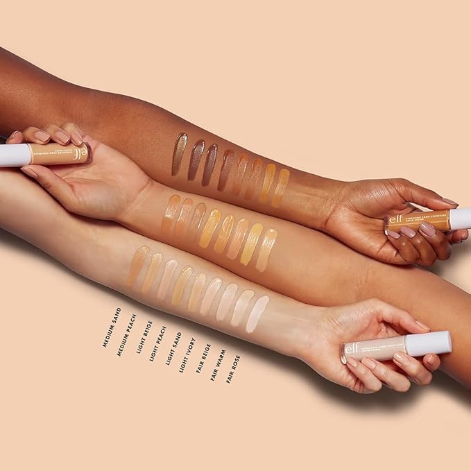 e.l.f. Hydrating Camo Concealer, Covers Blemishes & Under-Eye Circles, Full-Coverage & Delivers A Satin Finish, Vegan & Cruelty-Free, Medium Peach