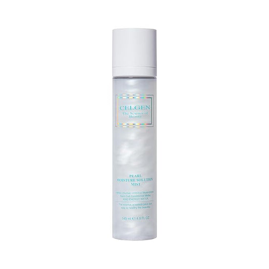 Pearl Moisture Solution Mist – Ultra Fine 3-in-1 Setting Spray with Niacinamide and Pearl Extract, Glow Makeup Primer for Dry Skin, Lightweight Hydrating Facial Toner (4.9 fl oz)