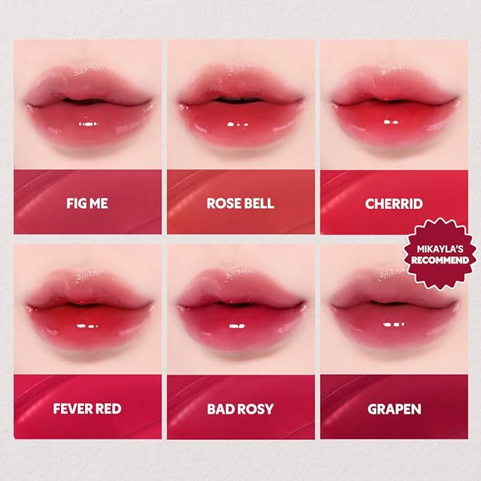 TIRTIR [*Mini Size Waterism Tinted Lip Gloss #04 Fig Peach, 0.06 Fl Oz – Kiss Ready Lipgloss, 12H Long Lasting Non Sticky Natural Tinted Glow Korean Multiuse Cheek and Lip Tint for Women gift