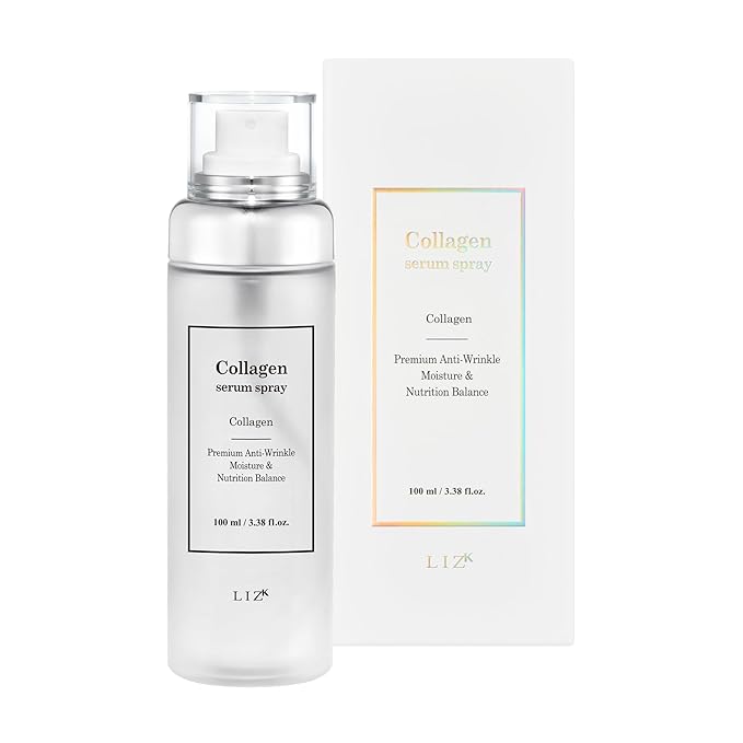 LIZK Collagen Serum Spray for Face 100ml (3.38 fl.oz) Glass Skin,easy to use, sparying at first step in skincare,body care, moisture mist, korea cosmetics