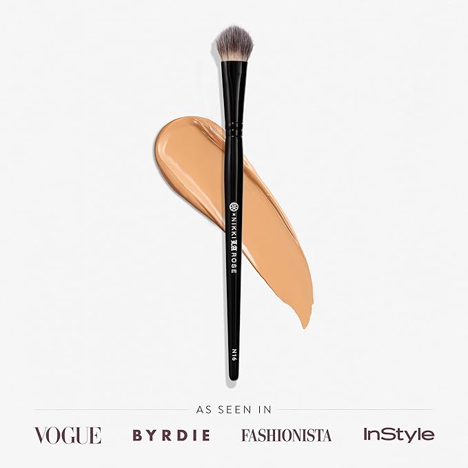 BK BEAUTY - NIKKI LA ROSE N16 PRO CONCEALER BRUSH – Precision Blending for Under-Eye & Spot Concealing, Flawless Coverage Without Streaks