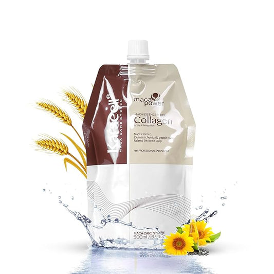 Collagen Hair Treatment Deep Repair Conditioner Argan Oil Keratin Hair Treatment For Dry Damaged Curly Bleached & All Hair Types. 16.9 Oz 500ml