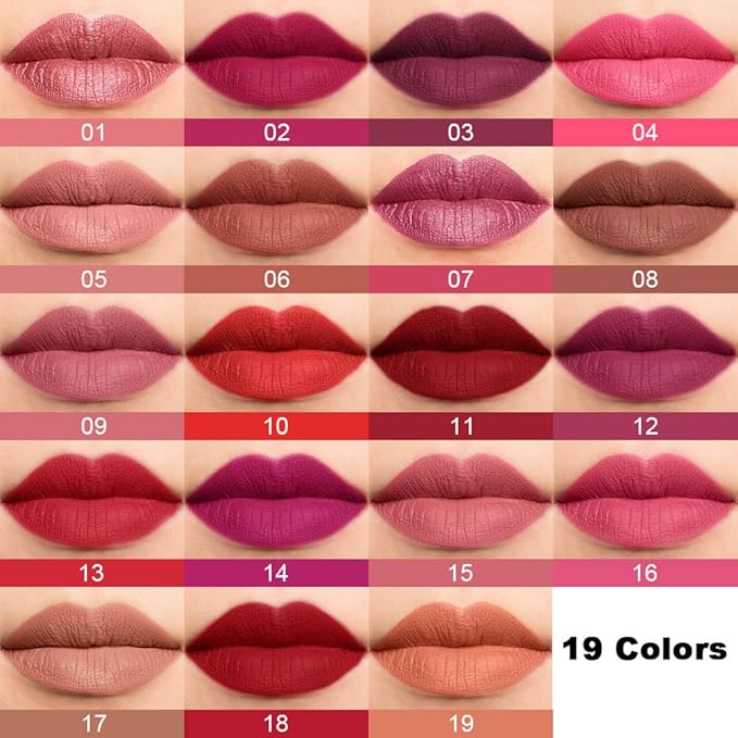 evpct 1Pcs Baby Mauve Pink Matte Lipstick and Lip Crayon Liner Pencil Set for Women Lip Stain Long Lasting Waterproof labiales mate magicos 24 horas originales pintalabios permanente 24 horas 16