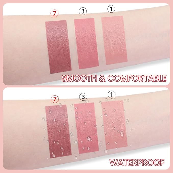 BINGBRUSH Crayon Matte Longwear Lipstick Pack Set,Moisture Smooth Color Stick Ultimate Lip Crayon for Makeup Collection - 24 hour lipstick waterproof and smudge proof Velvet Lipgloss (07#)