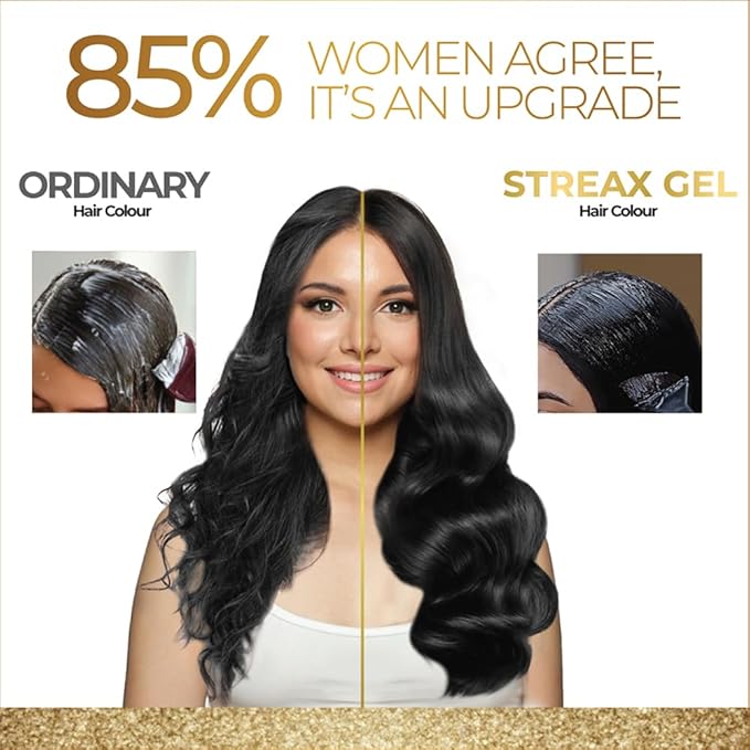 Streax Gel Hair Colour for Women & Men, Natural Brown 4, 150ml|Hair Colour Brown|100% grey coverage |Long Lasting Hair Color, easy to use| Ammonia Free Hair Color, No Paraben & Sulphate