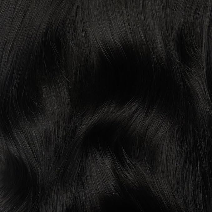Luxy 100% Remy Human Hair - Seamless Clip-In Hair Extensions - Multi-Dimensional Color for Natural Blending, Adds Volume & Length 240 grams 24" Off Black Seamless