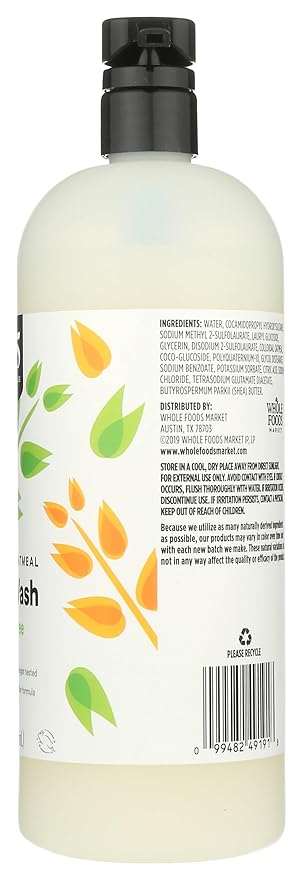 365 by Whole Foods Market, Body Wash, Colloidal Oatmeal, Fragrance Free, 32 Fl Oz