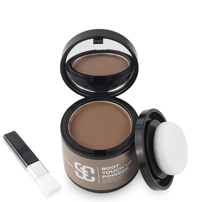 SOVONCARE Hairline Powder - Root Touch Up & Gray Hair Concealer for Men and Women, Instantly Covers Thinning Hair and Bald Spots, Natural-Looking Coverage Light Brown 0.35 oz