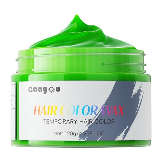 Temporary Hair Color Wax Green Hair Dye Washable Natural Instant Hair Color for DIY Hairstyle for Men Women