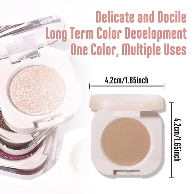 Matte Eyeshadow Monochrome, Rice Brown Eye Shadow Makeup, Neutral Matte Pressed Powder, Single Vegan Eyeshadow, Highly Pigmented Natural Eyeshadow Palette,Single Long Lasting Deep Nature Eye Make 06#