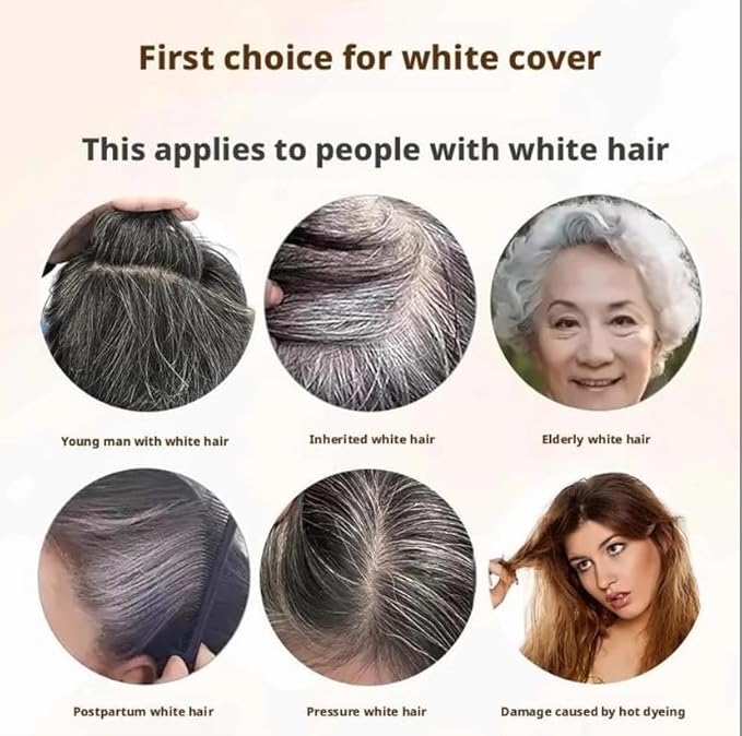 Nourishing Plant-Based Hair Color Shampoo, Single Agent Floral Dye Shampoo, Long-Lasting Natural Hair Color Dye, for Gray Coverage, shafts and minimizing frizz for Men & Women (Chestnut Brown)