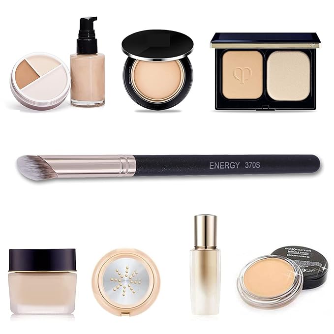ENERGY Concealer Brush,Angled Under Eye Makeup Small Foundation Precision Face Blending Brush(370S Concealer Brush)