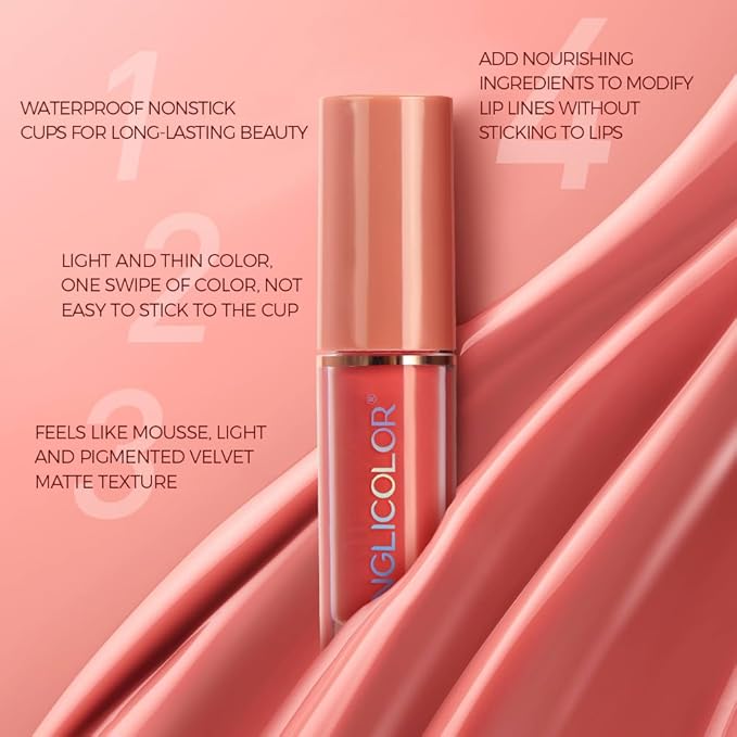 Anglicolor Matte Liquid Lipstick Set,Waterproof Long Lasting Non-Stick Lipstick for Women (12pcs)