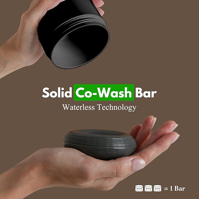 BEAUTE SEOUL Co-Wash Conditioner Bar for Curly Hair - Tea Tree & Charcoal Solid Cleanser for Dry Scalp, Buildup Removal & Moisture – Sulfate-Free, No Silicones, All Hair Types, 3.17oz