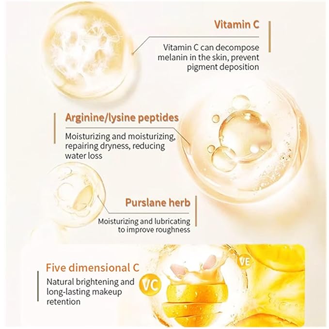 Vitamin C Tone-Up Cream, NEW Lightweight Long Lasting Hydrating Skincare Makeup Cream, Face Daily Moisturizer for All Skin Types (1PC)