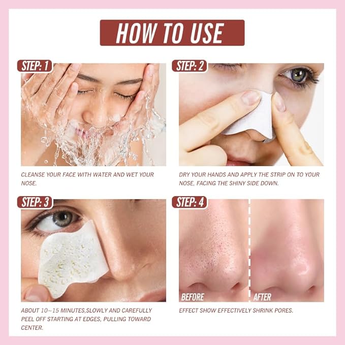 Blackhead Remover Nose Pore Strips - Deep Cleansing and Moisture Clear-Up Strips for Blackheads, for Women & Men (20 PCS)