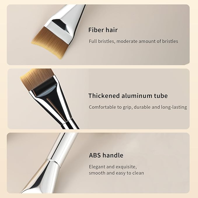 MSQ Foundation Brush, Angled Makeup Brush Ultra Thin Facial Brush Face Mask Brushes for Liquid Foundation, Blending Cream,Mask, Mud, Clay, Charcoal Mixed Mask, DIY