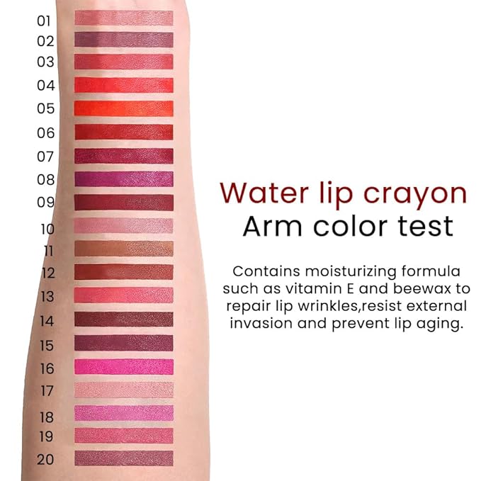 Cherry Red Crayon Matte Lipstick Lip Liner Pencil, Moisture Smooth Lipstick Pencil, With pencil sharpener Sharpenable Lip Pencil, Ultimate Lip Crayon for Women Smudgeproof Waterproof 03#