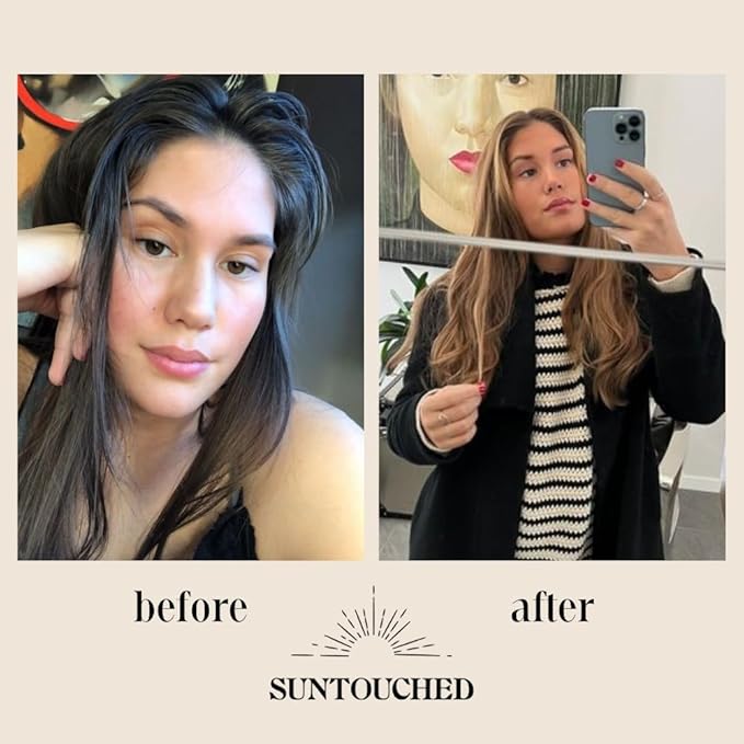 Suntouched Sun Hair Lightener for Dark Hair - Citrus & Chamomile Lightening Spray for Brunette Highlights - Vegan, Cruelty Free, Paraben Free, Ammonia Free, Bleach Free, 3.38 FL Oz Spray