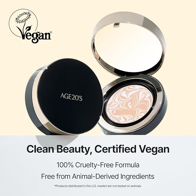 [NEW] AGE20'S Signature Essence Pact | 33N HAZELNUT | Vegan Korean Cushion Foundation | Pack of 1 | Cream Foundation, Dewy & Glow Finish, Natural Coverage, SPF 50+
