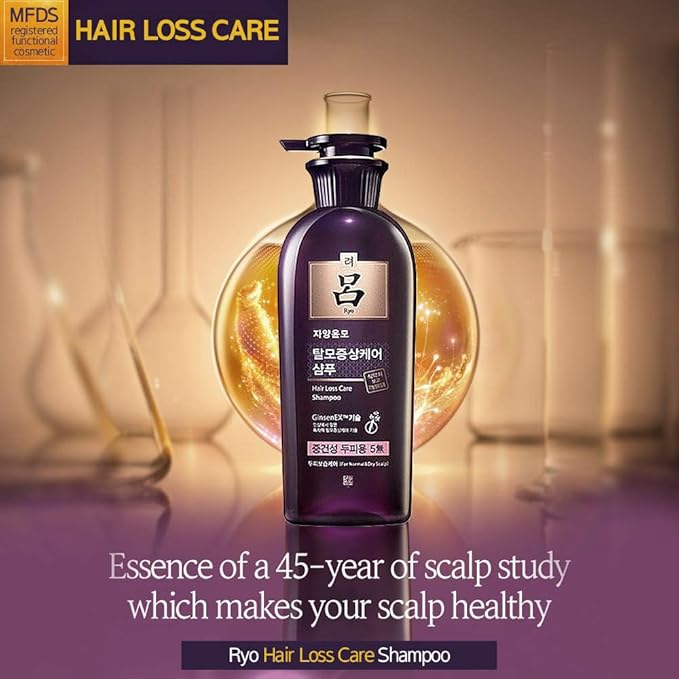 RYO Hair Strength Expert Care Shampoo For Normal&Dry Scalp, Moisturizing Dry Dead Skin Cells, Relieving Itchy and Smelly Scalp, Cleansing, Thickening and Growing For Thinning Hair, 13.53 Fl Oz.