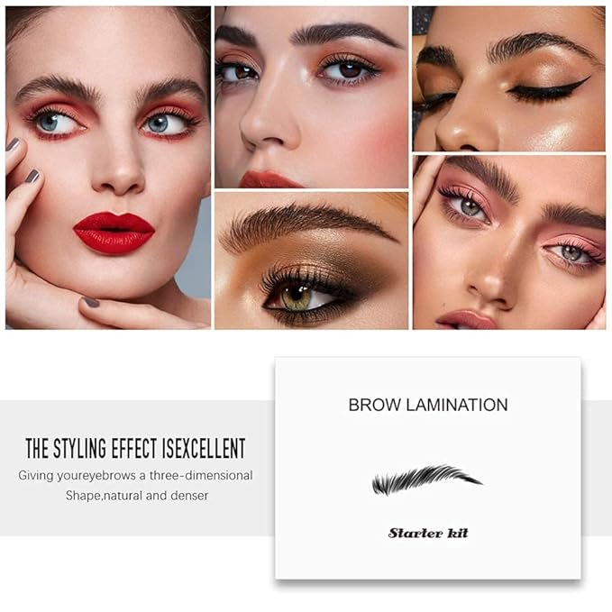 Eyebrow Lamination Kit | KINDD Brow Lamination Kit | Professional DIY Perm Kit for Instant Eyebrow Lift | Wake Up Fuller Feathered Eyebrows | Ideal for Home & Salon Use