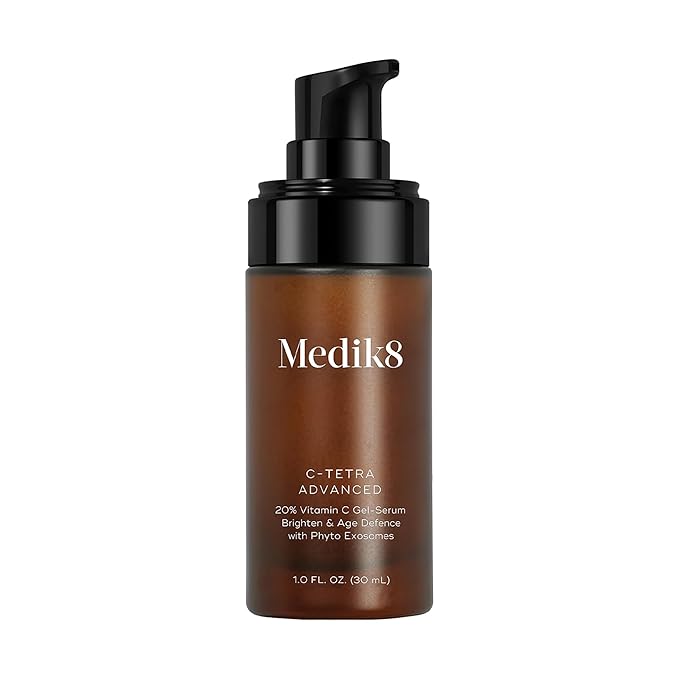 Medik8 C-Tetra Advanced - Balancing, Plumping, Hydrating Daily Vitamin C Serum with Hyaluronic Acid, Squalene - Smooths Fine Lines, Wrinkles - 1.0 oz