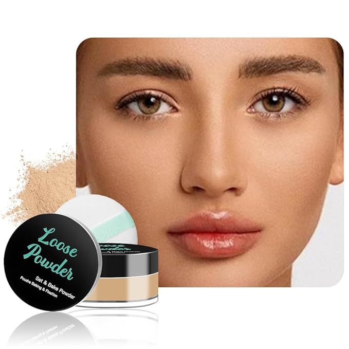 Loose Setting Powder - Translucent Finishing Powder for Face With Built-in Puff, Oil Control & Pore Blurring, Soft Matte Makeup, Vegan & Long Lasting, Cappuccino 09 (0.21 oz)