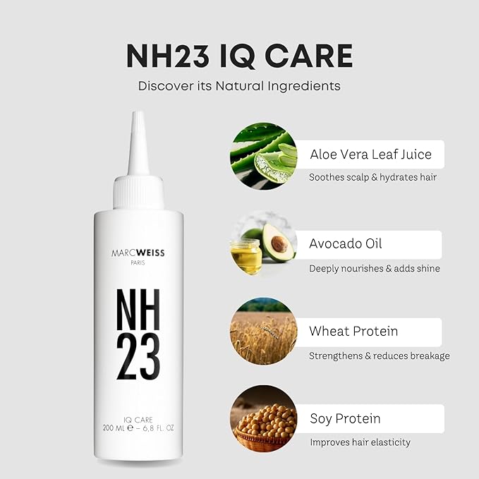Marc Weiss NH23 IQ Care Rapid Hair Repair Treatment (6.8 fl oz) | Restores Shine, Strength & Smoothness | Results in Just 23 Seconds | Lightweight, Color-Safe Deep Repair for All Hair Types