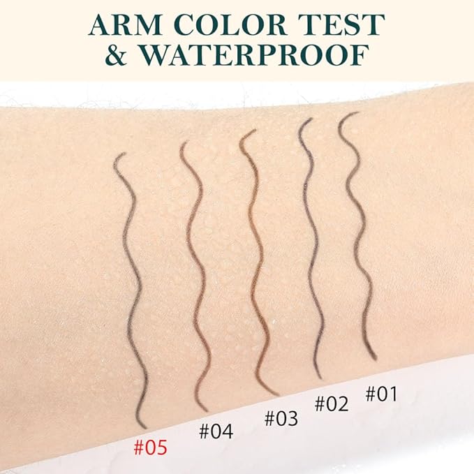 Fine Tip Eye Brow Pencils for Women, Ultra-Fine Mechanical Pencil with Eyebrow Brush,Draws Tiny Brow Hairs, 3 Pcs Waterproof Dual-Sided Defines, Fills Brows, Shapes, Contours, Combs-Natural black