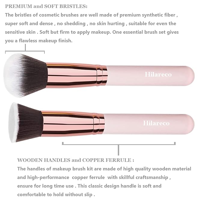 Mushroom Head Air Cushion CC Cream Natural Foundation,Phoera Powder, Bright Makeup Base Long Lasting with Makeup Sponge and Flat Top Kabuki Foundation Brush (#03 Warm Nude)
