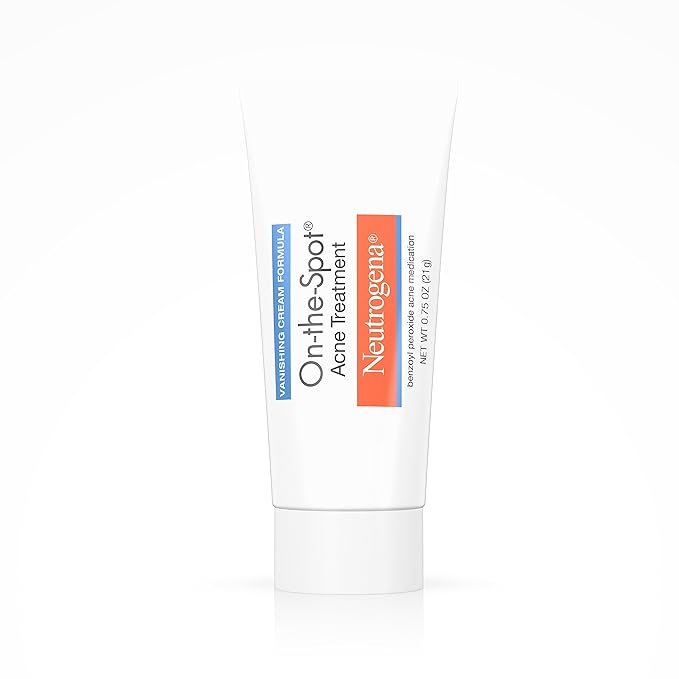 Neutrogena Acne Treatment with Benzoyl Peroxide | Gel | For Face | 0.75 oz | Pack of 2