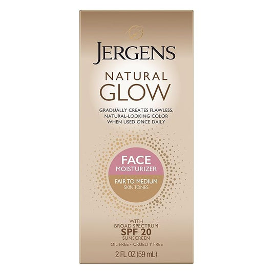 Jergens Natural Glow Daily Facial Moisturizer, Fair to Med 2 fl oz (59 ml)