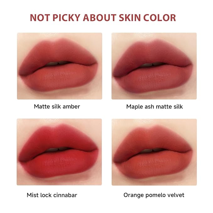 Matte Lip Stain for Women Waterproof, Smooth Texture Lip Tint Non-stick Matt Amber
