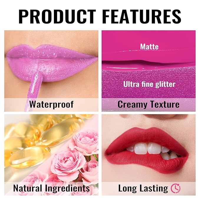 Oulac Matte Liquid Brown Lipstick for Women, Long Lasting Lipstick Waterproof Lip Stain, No Transfer, Creamy High Pigmented Formula with Rose Oil, Vegan & Cruelty-Free M27