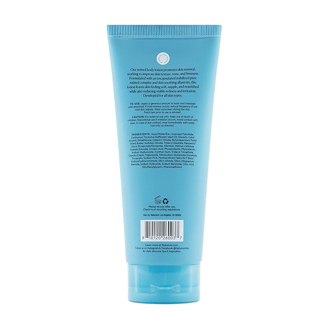 Naturium Skin-Renewing Retinol Body Lotion, Advanced Firming Anti-Aging Skin Care, with Encapsulated Retinol & Shea Butter, 8 oz