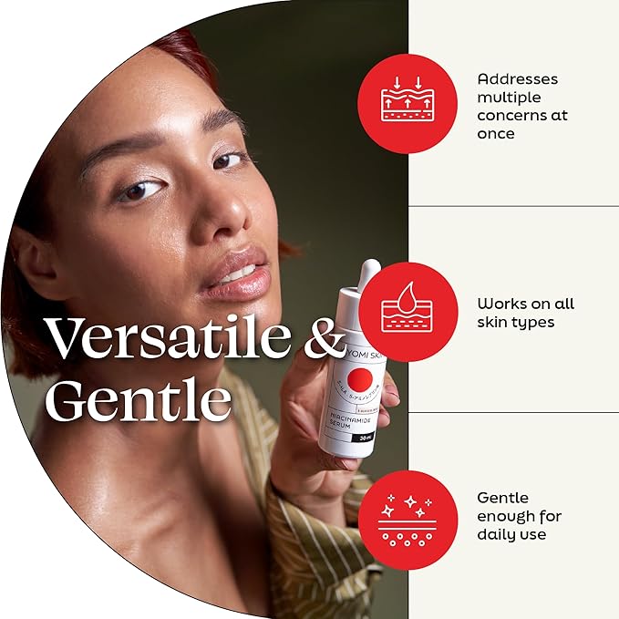 Niacinamide Serum - Hydrating Vitamin B3 Face Serum with 5-ALA and Hyaluronic Acid for Pores, Dark Spots and Uneven Skin Tone - Soothing Facial Moisturizer for All Skin Types - 1 Fl Oz
