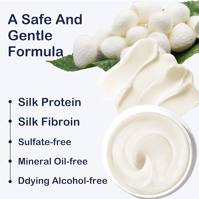 Hair Protein, Protein Hair Treatment, Nourishing + Strengthening + Hydrating Hair Mask For Curly Dry Damaged Bleached Split End Hair, Silk Protein & Sericin, Soft Fragrance, 500ml
