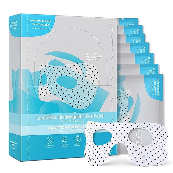 7 Pieces Bio-Magnetic Eye Patch - Under Eye Mask Reduce Dark Circles - Puffy Eyes, Undereye Bags, Wrinkles, Gel Under Eye Patches, Birthday Gifts for Women