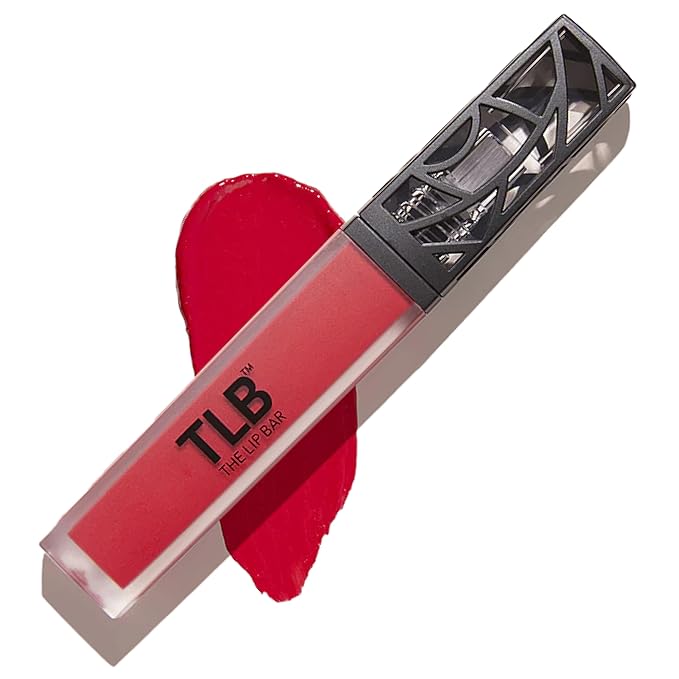 The Lip Bar - Nonstop Liquid Matte Lipstick, Haute Mess (Bright Pink-Red) - High Pigment - One Swipe - Long Lasting - Jojoba Oil & Vitamin E - Vegan & Cruelty Free - Makeup & Cosmetics - .24 fl oz