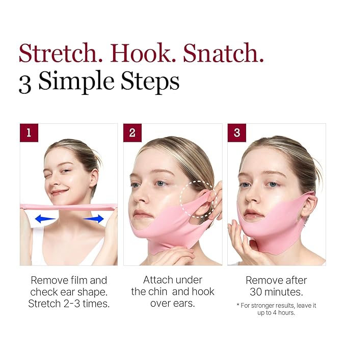 ROUND LAB Camellia Deep Collagen V Lifting Gel Mask 1ea | Double-chin Turkey Neck Instant Face Lifting Mask, Cooling and Depuffing Face Toning Belt, Firming Sagging Skin, Korean Skin Care, 10g/0.35oz