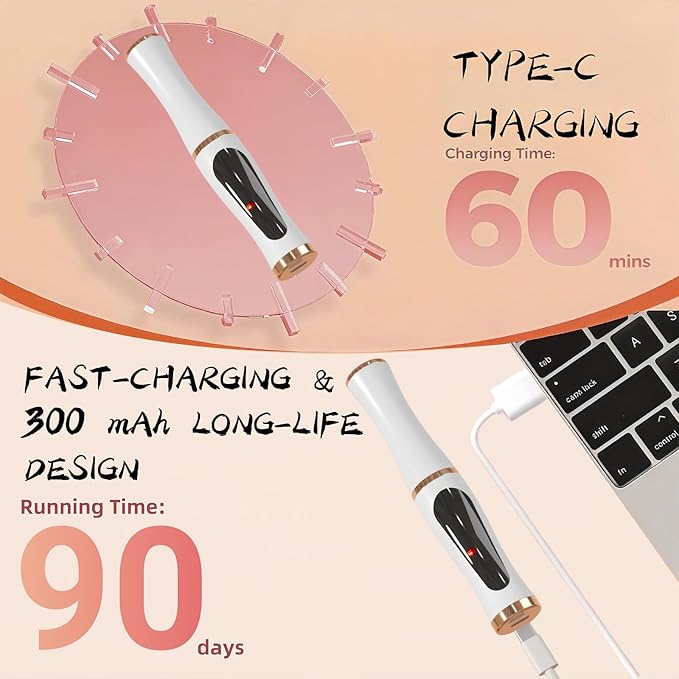 BUV 2025 Upgraded Heated Eyelash Curler - Fast 5s Heat-Up, USB Rechargeable, LED Display, Anti-Burn, 24H Long-Lasting Curl, White